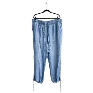 Penningtons Womens Soft Jogger Lyocell Denim Jeans Light Wash Size 2X